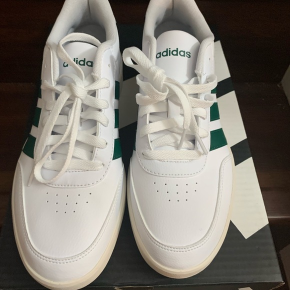NEW Adidas Breaknet 3.0 Men's Trainers Shoes Sneaker White/Green JR3549 Size 9 - Picture 2 of 11